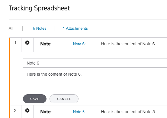 Screen capture showing how to edit note fields in pop-up.